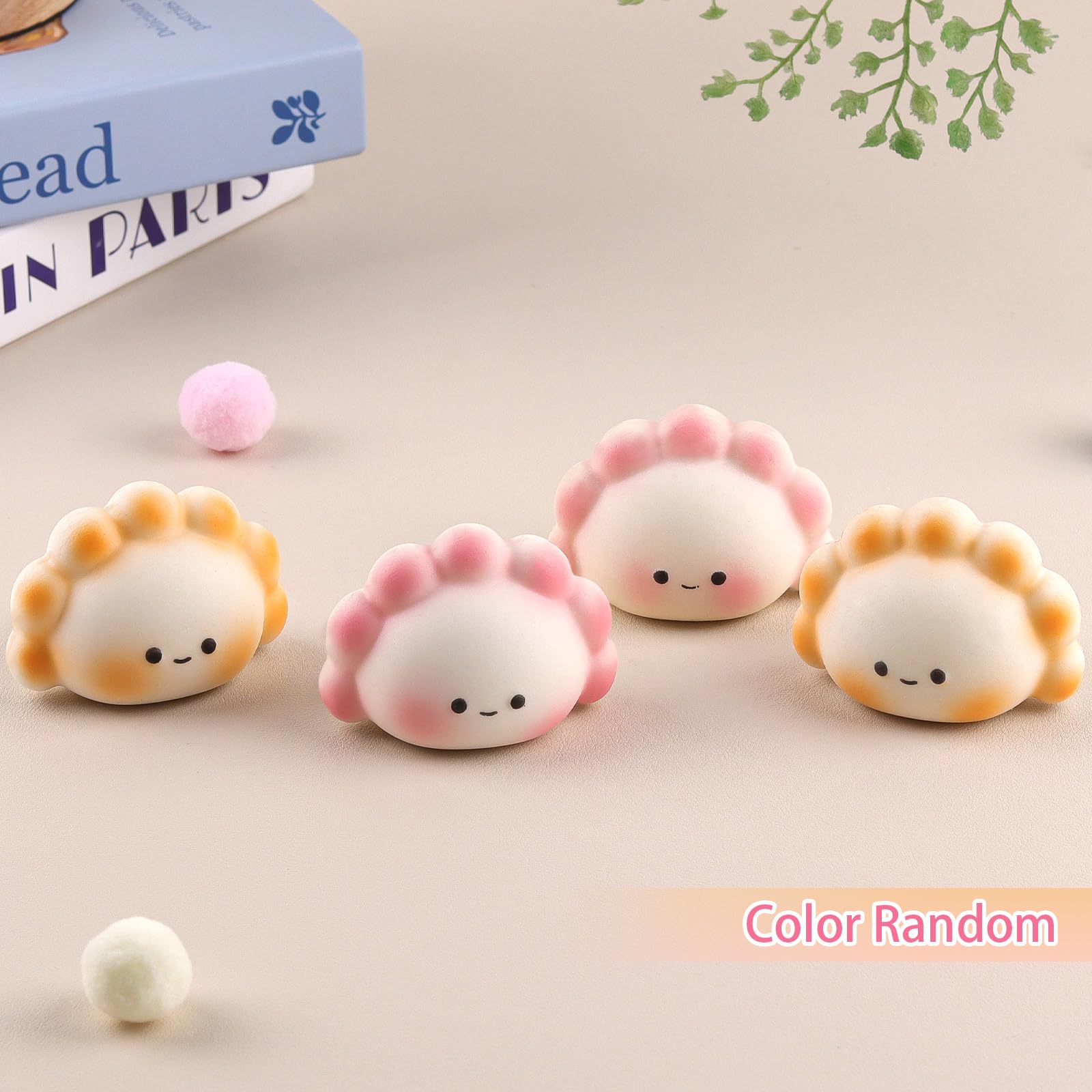 Anboor 4 SZT. Małe zabawki typu squishy z wypełnieniem - powolnie napełniające się zabawki sensoryczne do wciskania dla dzieci i dorosłych, urocze kawaii zabawki do odstresowania do klasy, na urodziny