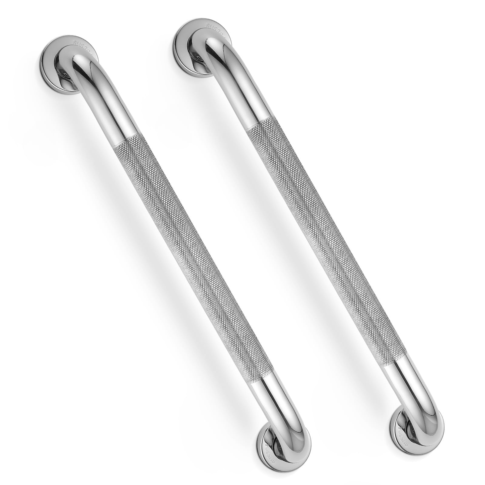 Barras de agarre para ducha, paquete de 2 unidades, 20 pulgadas, antideslizantes, de acero inoxidable, barra de agarre de seguridad para baño, barra de agarre de ducha, soporte para