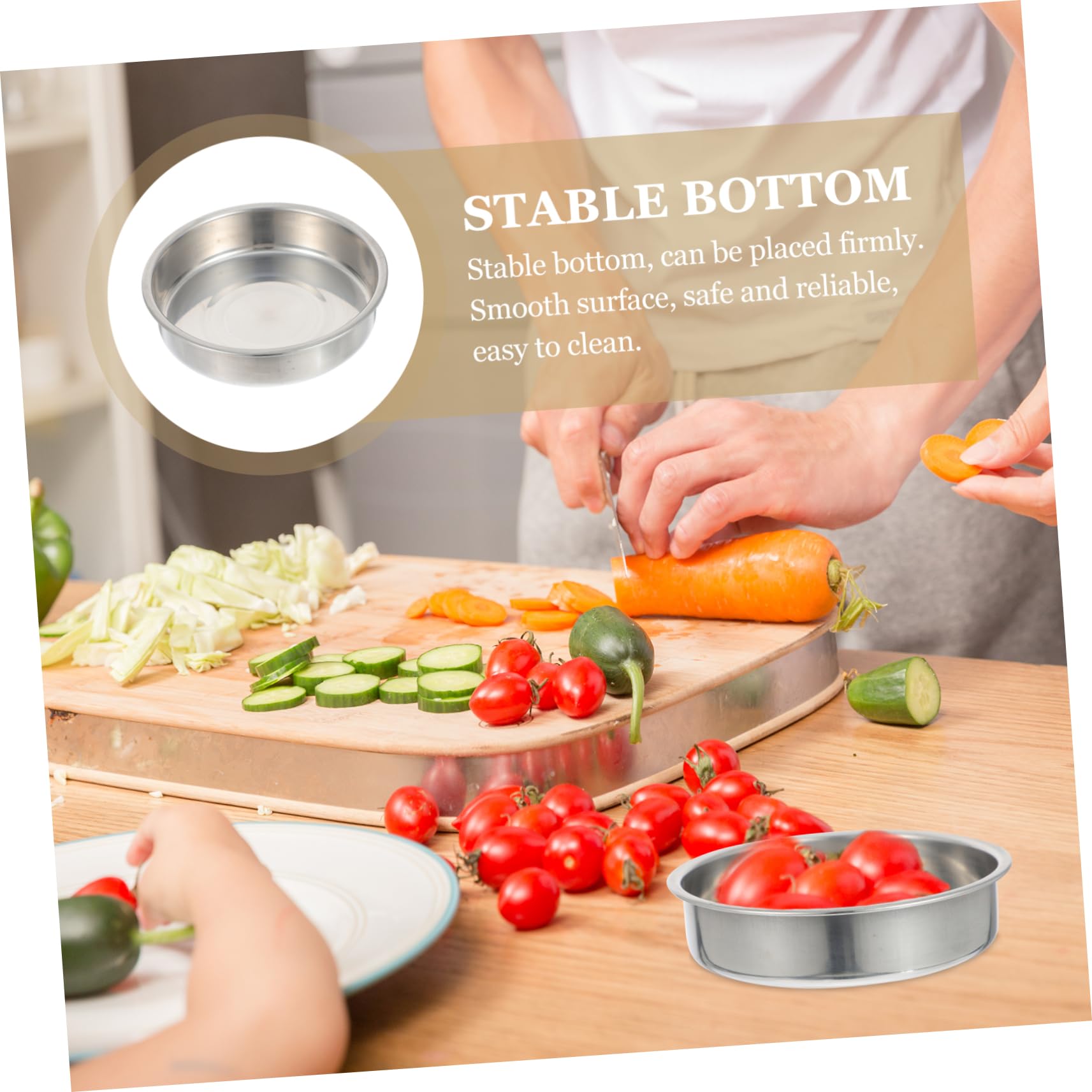 Cabilock 5Pcs Stainless Steel Sauce Dishes Serving Plates for Dipping Seasonings and Appetizers for Bbq Parties and Everyday Use