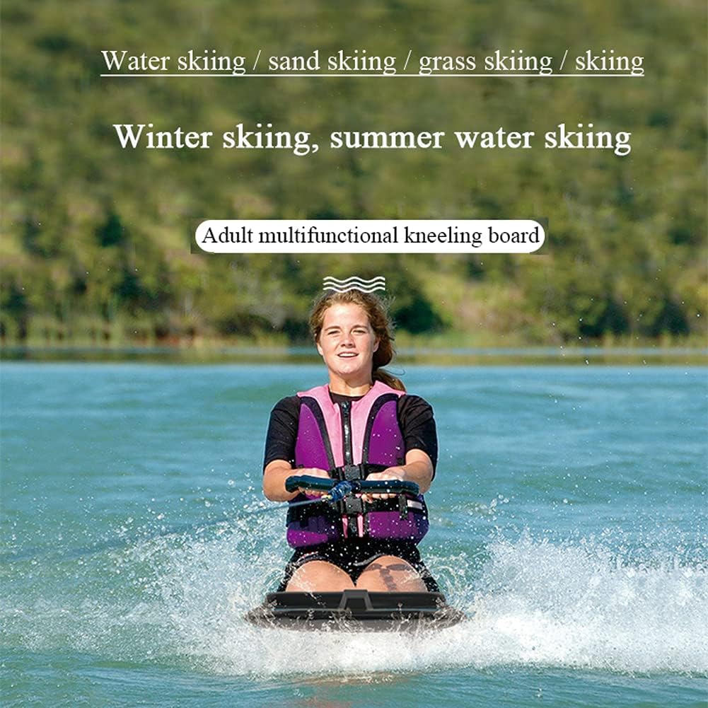 LANGWEI Water Sport Kneeboard for Adults, Wakeboards with Hook and Strap for Boating, Waterboarding, Kneeling Boogie Boarding, Knee Surfing and Sand/Grass/Skiing Board