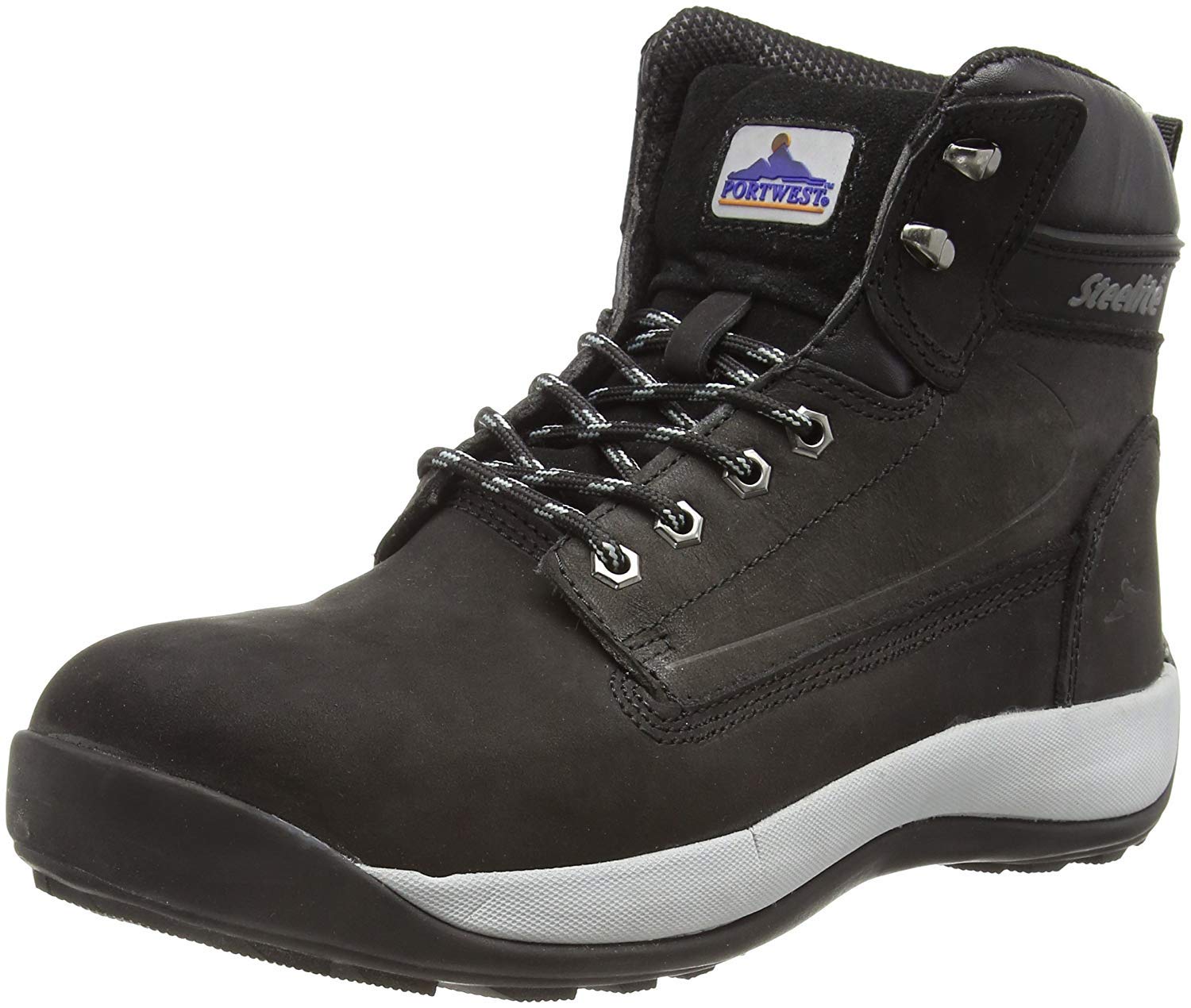 Portwest Constructo Nubuck Boot S3 Black Size: 11 Colour: Black, Size: