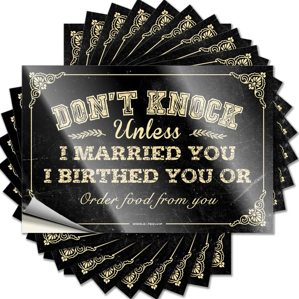 Vintage Outdoor Decor Stickers Helmet | Don't Knock Unless I Married You Unique Teacher Sticker Pack(8X12CM)