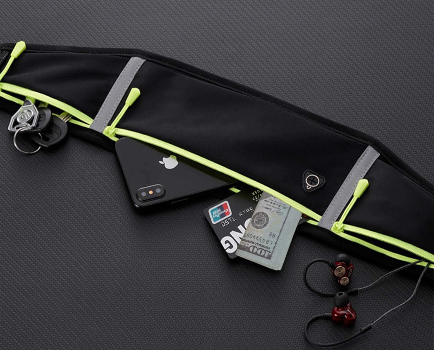 Marsupio Running Impermeabile Uomo Donna per Corsa Sport Trekking Fitness Jogging Cintura Palestra Cellulare