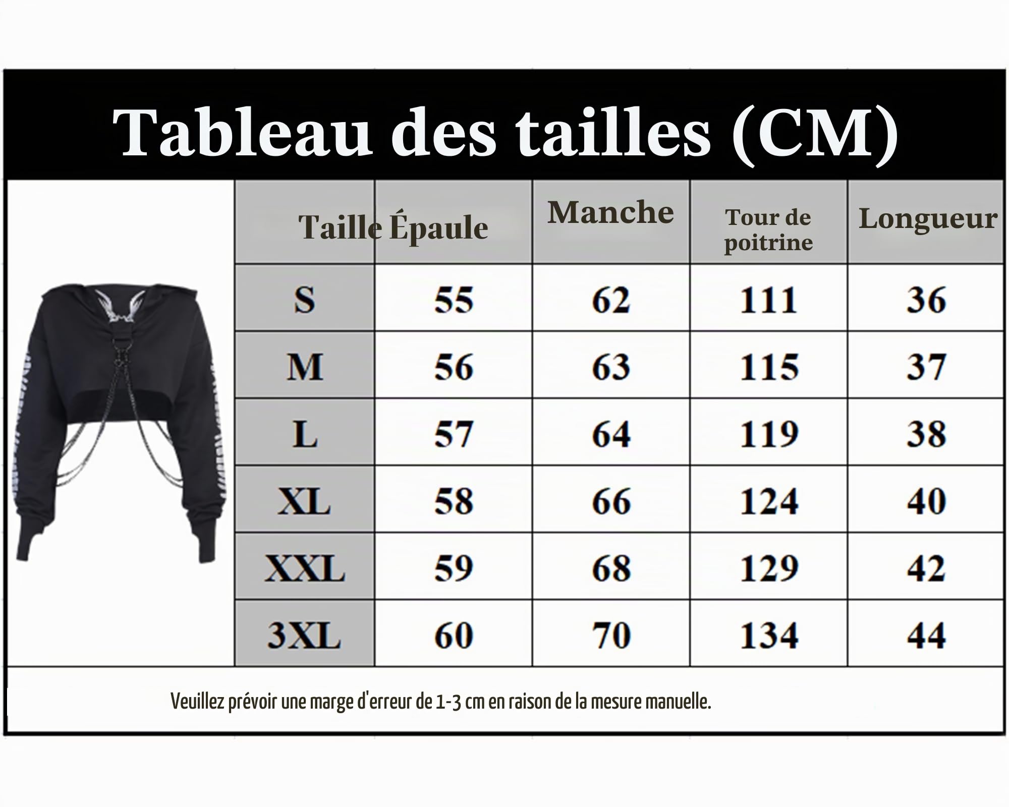 T-shirt à manches longues gothique, punk, cool, motif dragon, pour femme, col rond, noir, pour l'automne