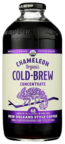 CHAMELEON COLD BREW Concentrado de café frío orgánico estilo New Orleans 32 FZ