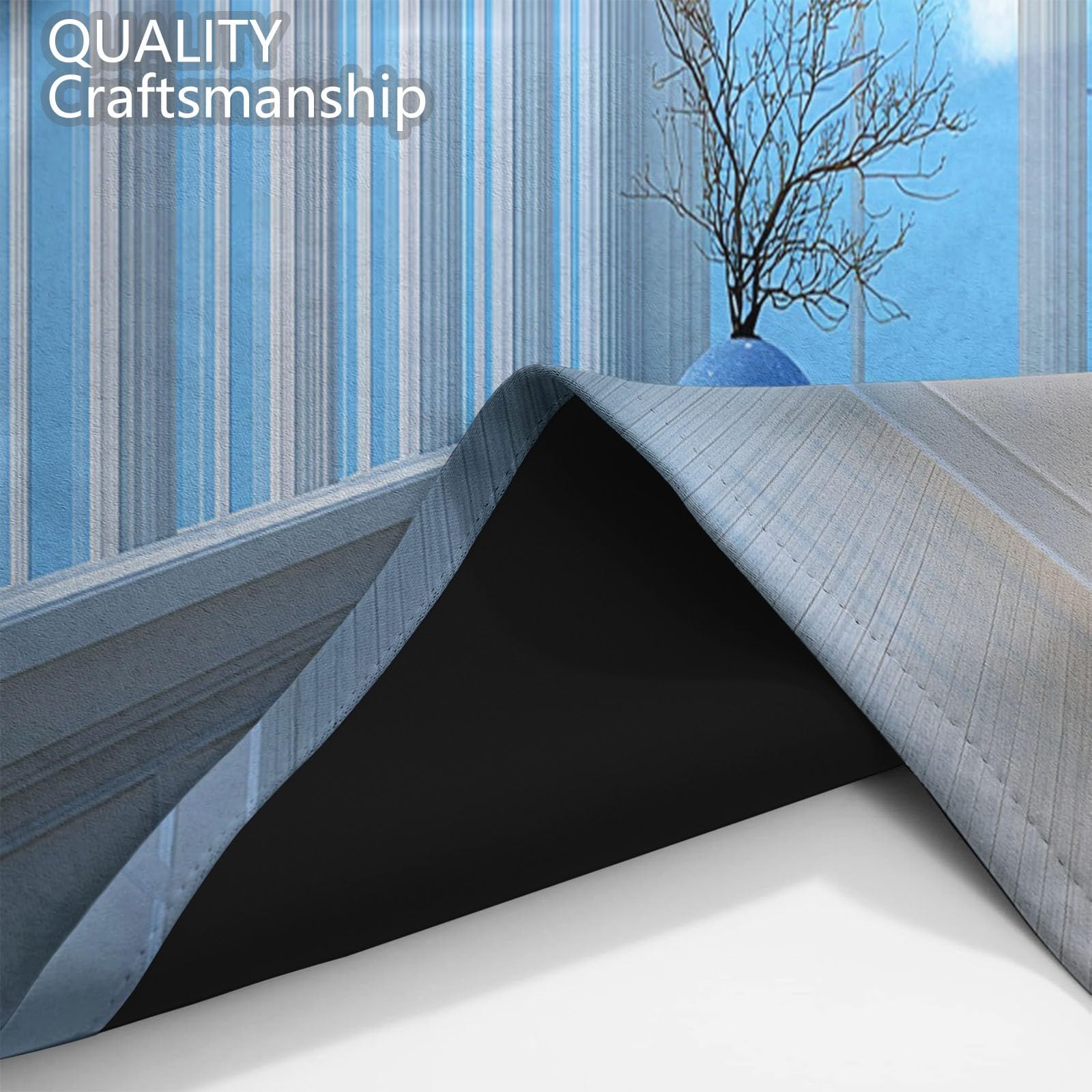 Générique Rideaux Occultants Enfant Lanternes Nuages 110 x 215 cm (L x H), Isolation Phonique à Œillets Plafond, pour Chambre Garçon (2 Panneaux) Bleu Clair
