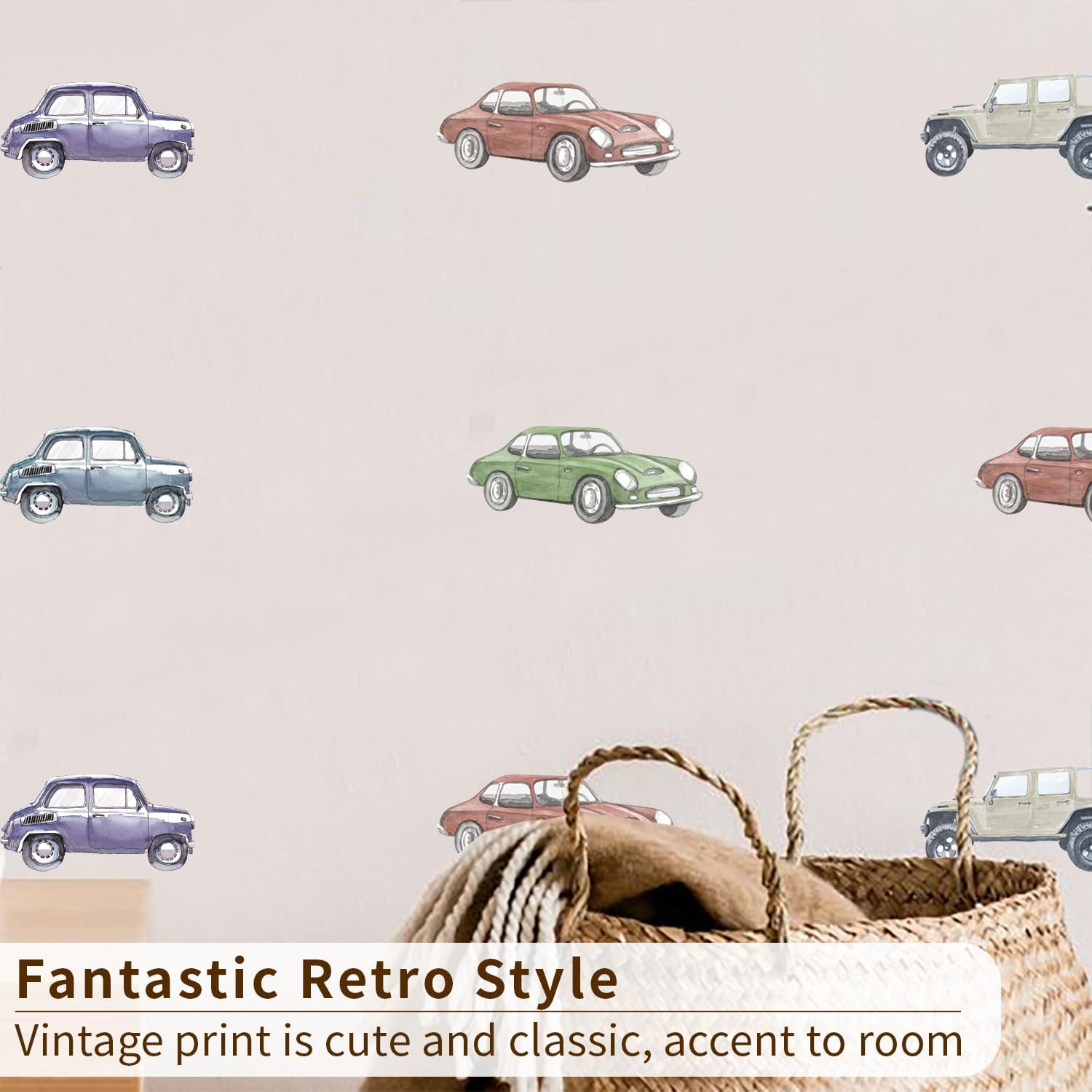 30 PCS Boy Wall Decals Peel and Stick, Watercolor Multicolor Cars Wall Sticker for Baby Boys Room Kids Playroom Gender Neutral Room Nursery Wall Art Stickers Decor