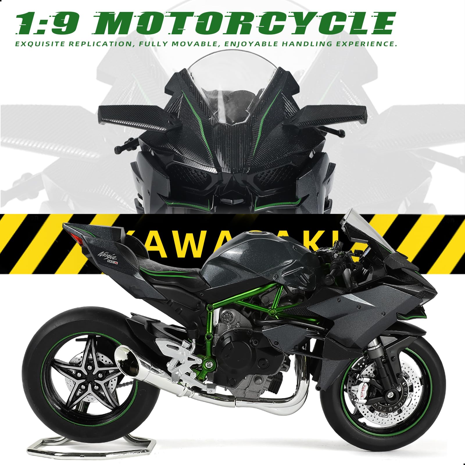 Amazon.co.jp: Risopen 1:9 オートバイモデル カワサキNinja H2R 金属