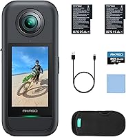 Vista 10 de AKASO 360 Weatherproof 360° Cámara de acción Creator Combo - Vídeo 360 de 5.7K con sensores de 1/2 pulgada 48 MP, foto 360 de 72 MP