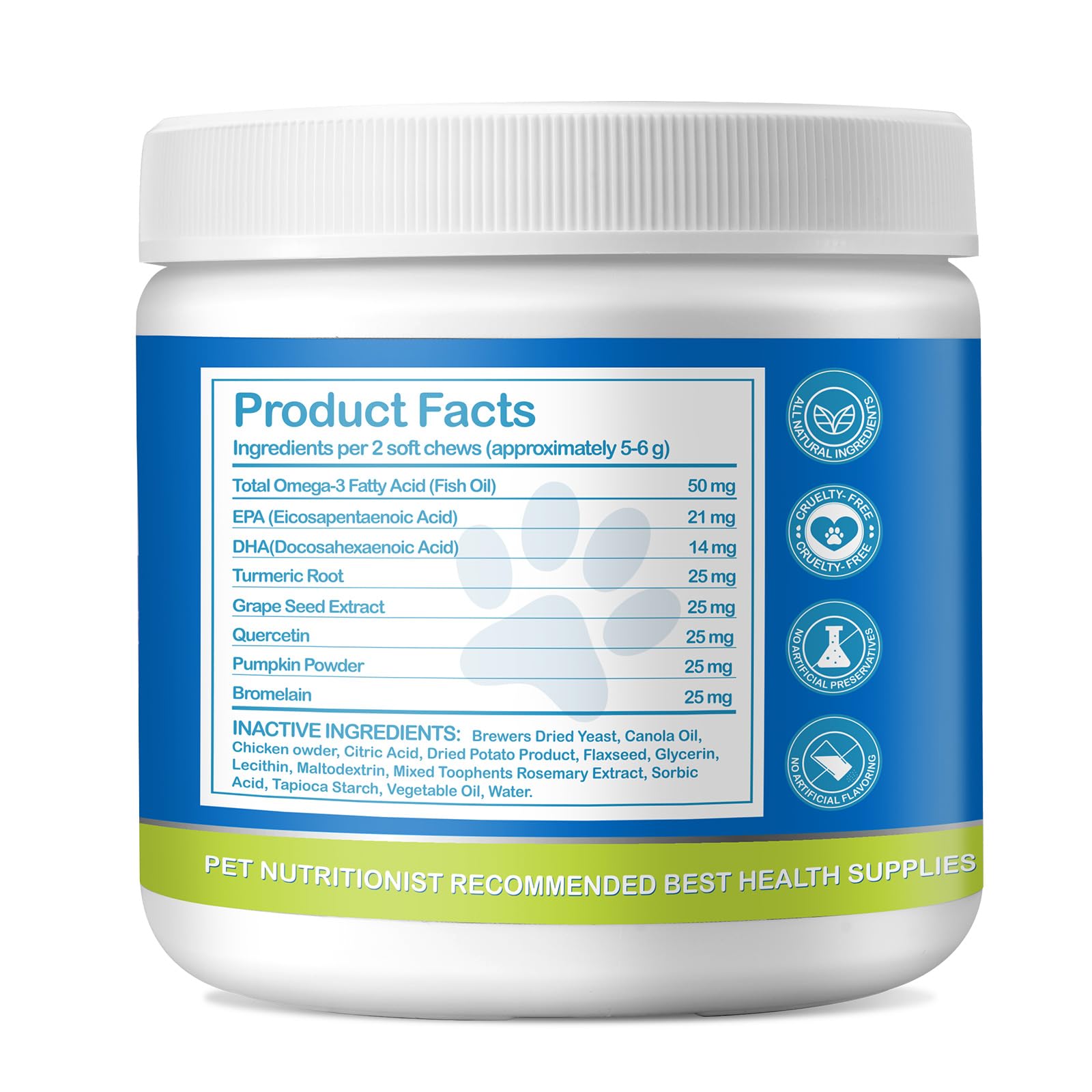 Prurito Cane Compresse, Antiallergici Per Cani, Integratori per il sollievo della pelle pruriginosa dei cani per fermare il prurito, il leccamento e il grattamento per tutte cani, 120 masticatori