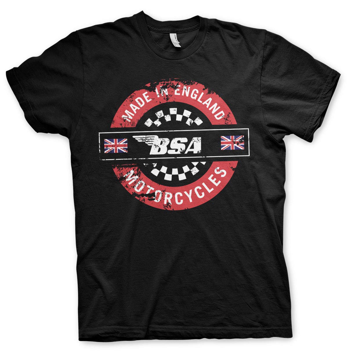 BSA Officially Licensed - Made in England Mens T-Shirt (Black), Large