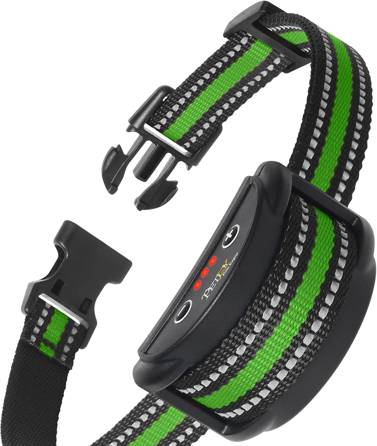 PetJoy Dog Bark Collar for Small Medium Large Dog, Smart Anti Bark Collars with 5 Sensitivity – 7 Progressive Procedures, Barking Collar with Beep & Shock (Green)