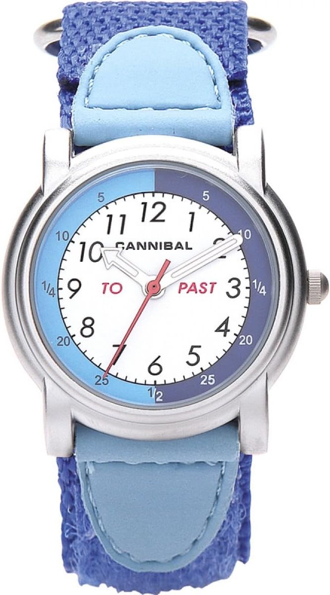 Unisex Quartz Watch with White Dial Analogue Display and Blue Nylon Strap CT203-05