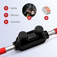 Vista 4 de 6 conectores de cable de aluminio aislados de múltiples tomas de 2 puertos 1/0-14 AWG, conector de cable hexagonal Allen de 3/16