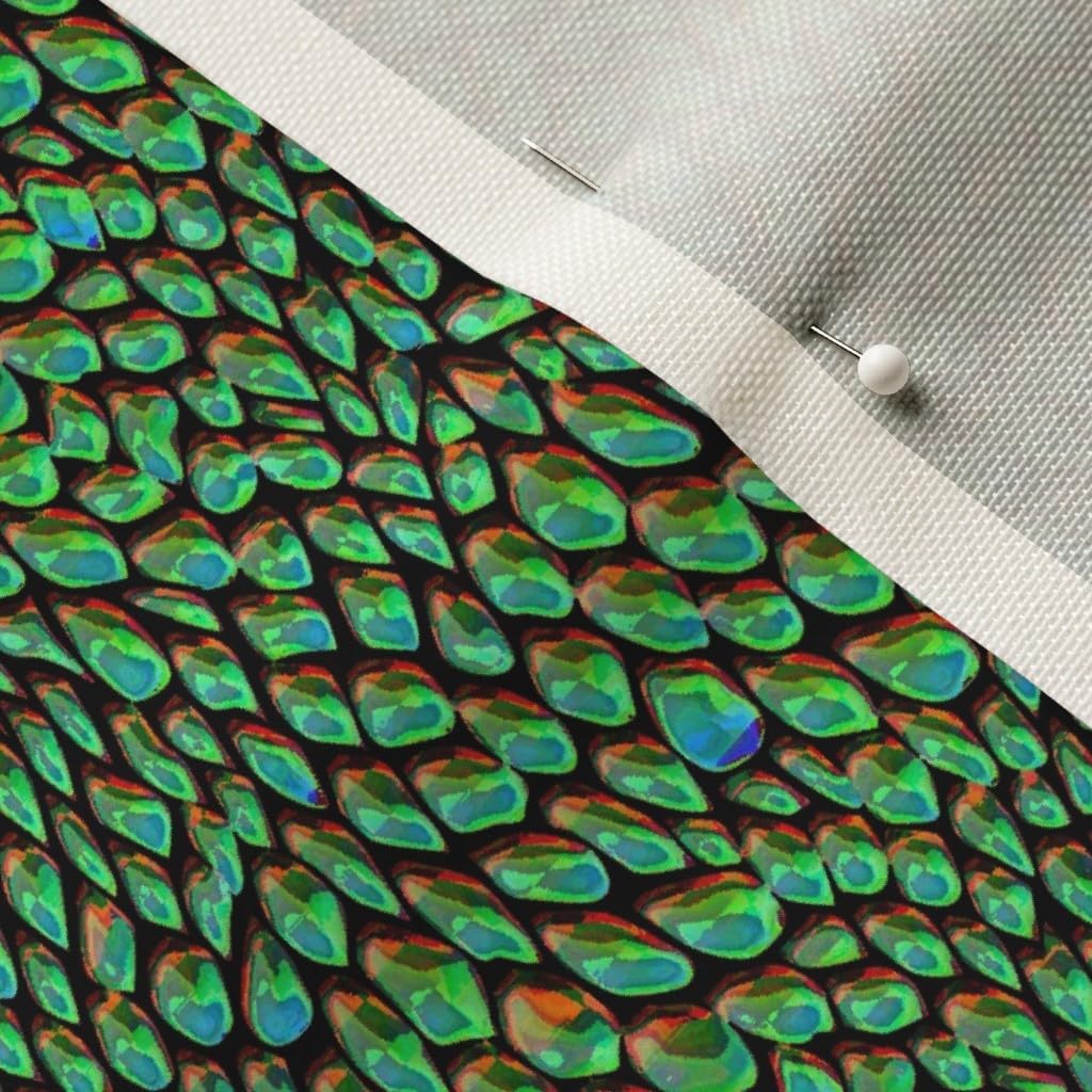 Spoonflower Fabric - Green Dragon Scales Scale Fantasy Costume Dragons Whimsical Printed on Upholstery Velvet Fabric Fat Quarter - Upholstery Home Decor Bottomweight Apparel