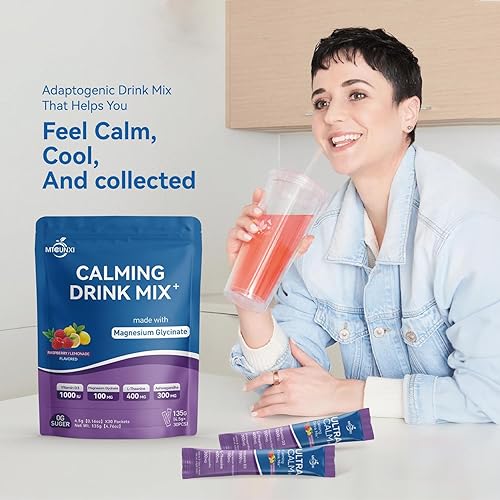 Miniatura 7 de MTCUNXI UltraCalm Super Cortisol Bebida con Glicinato de Magnesio, Ashwagandha, L-Teanina, Vitamina D3, Polvo de Glicinato de Magnesio para el Sueño