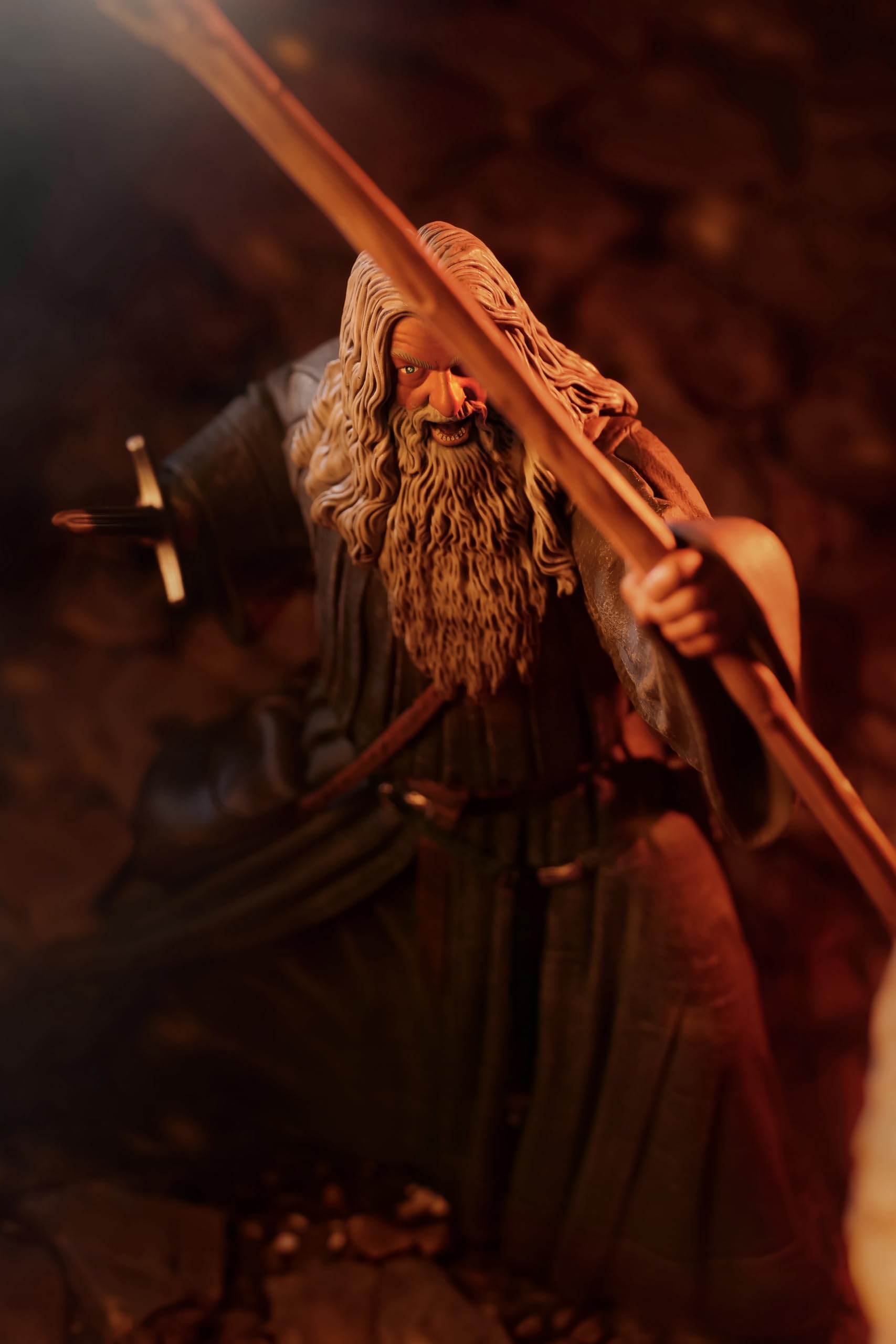 SD Toys - Figura Gandalf en Moria de El Señor de los Anillos- Figura de 18 cm