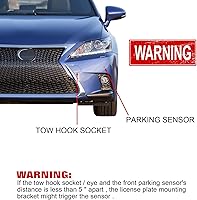 Vista 2 de x xotic tech Soporte de montaje de placa de matrícula con gancho de remolque para parachoques delantero, kit de soporte para adaptador de orificio