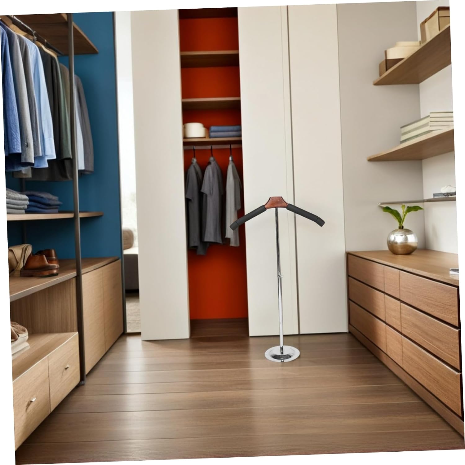 Shirt Display Rack with Stainless Steel Base Non Slip Hangers T Shape Design for Retail Clothing Shops and Boutiques Garment Stand for Enhanced Product Presentation