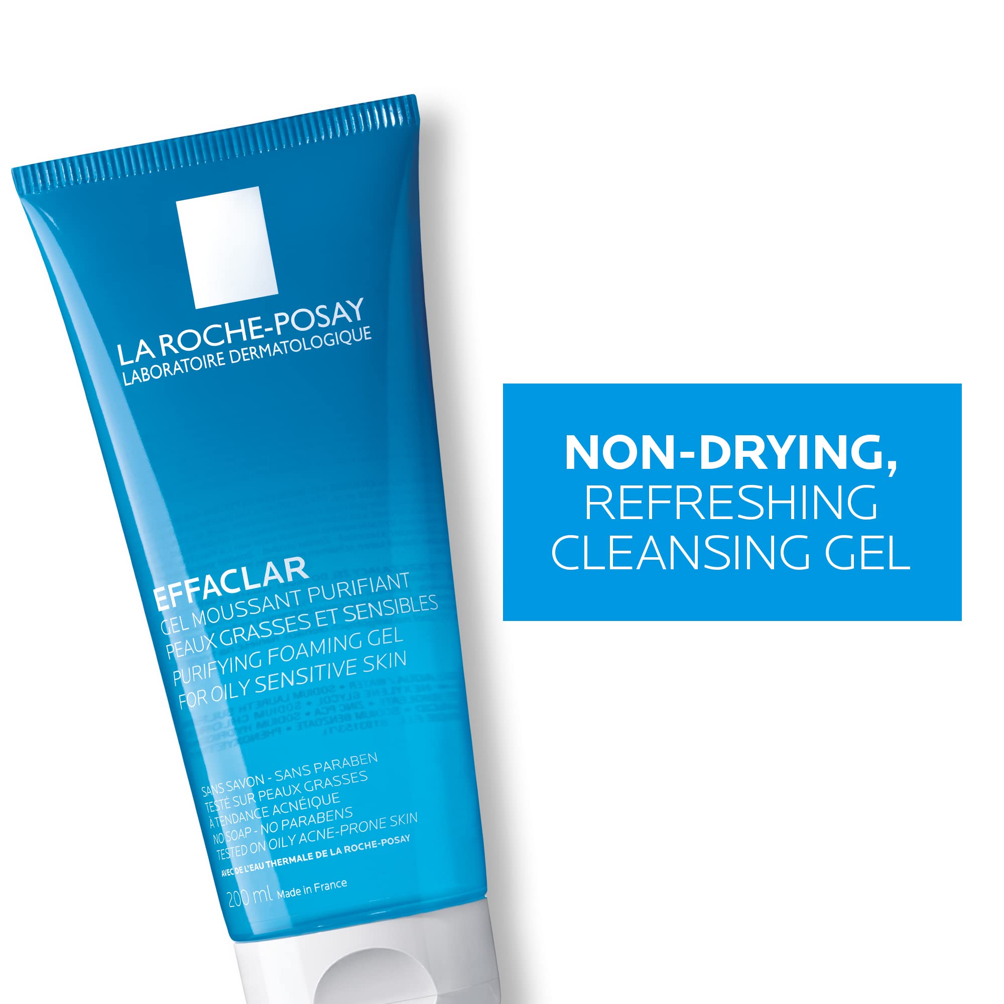 La RochePosay Effaclar Purifying Foaming Gel Cleanser for Oily Skin, Daily Face Wash to Remove