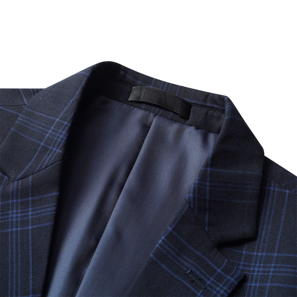 YOUTHUP Blazer Homme Slim Fit à Carreaux 2 Boutons Veste Costume Col Cranté Veston Casual pour Business