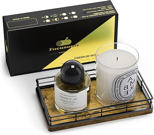 Miniatura 31 de Bandeja de tocador de baño de madera de acacia, bandeja pequeña de encimera de 11 pulgadas de largo para tocador, mesa, encimera de cocina, barra