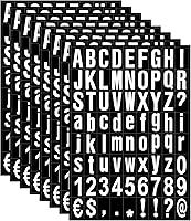 Vista 9 de Zonon 8 hojas de calcomanías de números de buzón, kit de letras y números de vinilo autoadhesivas para buzón, letreros, ventana, puerta
