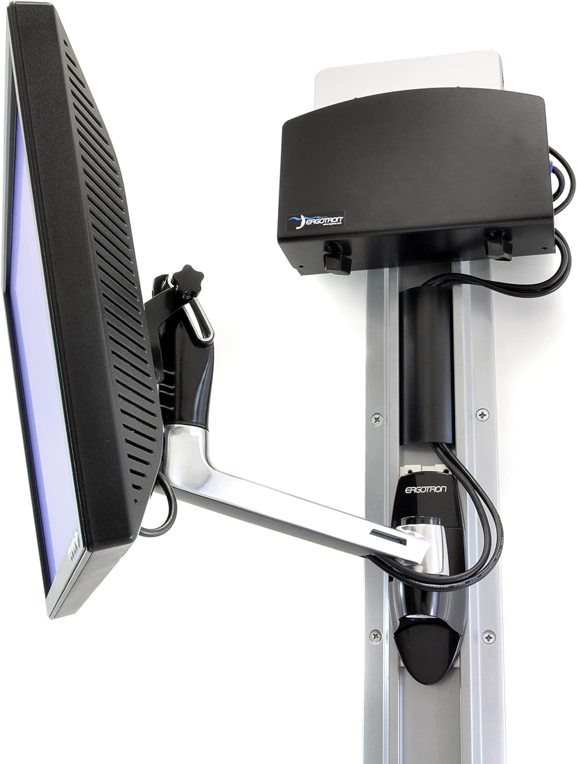 Ergotron – LX HD Single Monitor Swing Arm, VESA Wall Mount – for Monitors Up to 49 Inches, 0 to 50 lbs, Less Than 4 Inch Display Depth – One Extension