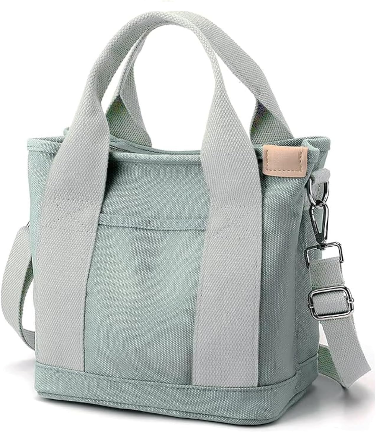 Canvas Tote Bag for Women,Small Totes Bags with Zipper Crossbody Purse with Pockets Large Shoulder Handbag,2 Sizes