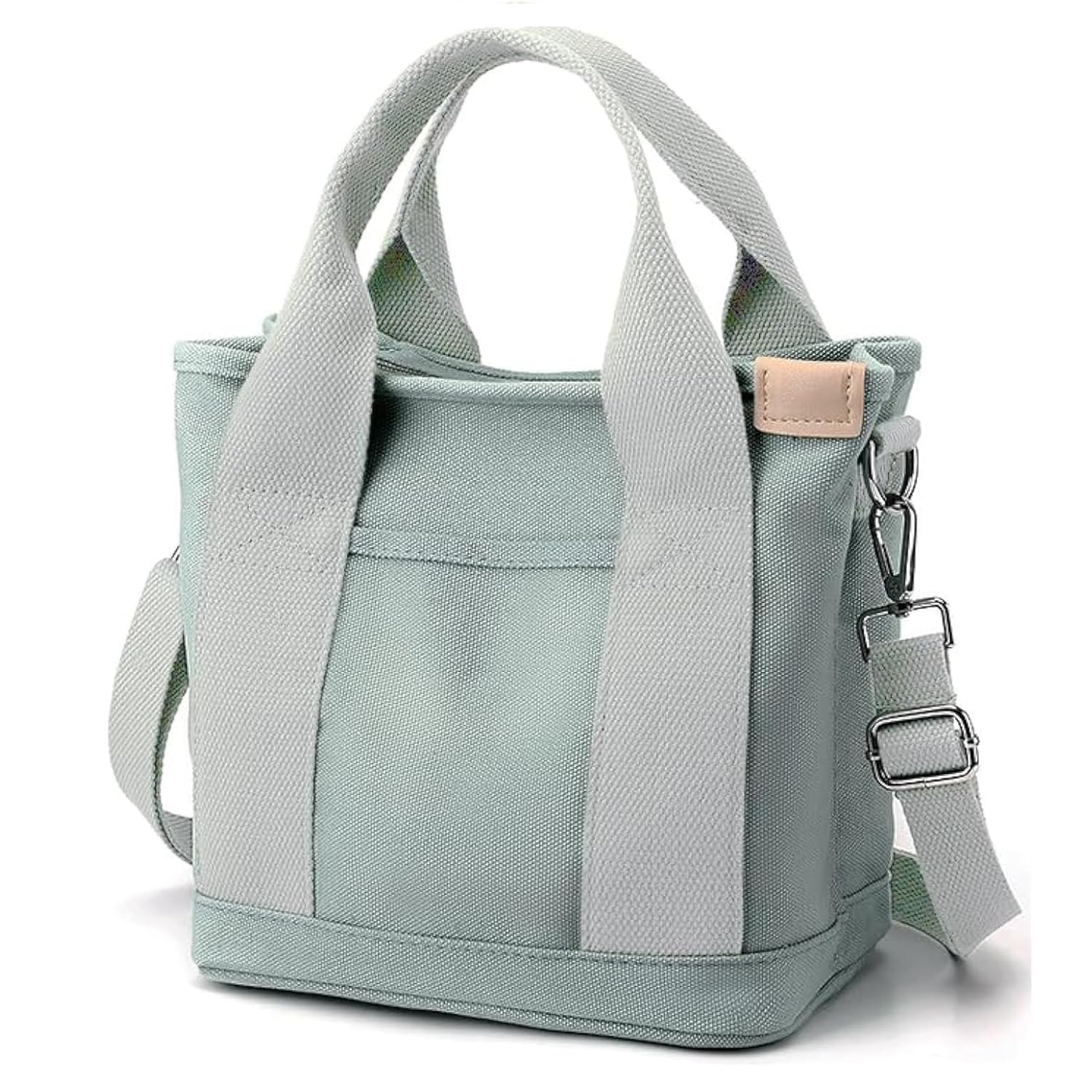 Large Tote Bag for Women,Canvas Totes Bags with Pockets,Crossbody Purse Hobo Handbag with Zipper,Shoulder Satchel Messenger Bag with Compartments for Work,Shopping,Beach,with Long Strap,2 Sizes