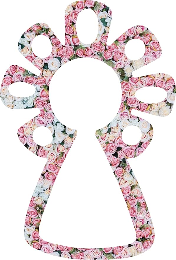 Pegatina Silueta Virgen del Pilar Zaragoza con Manto de Rosas