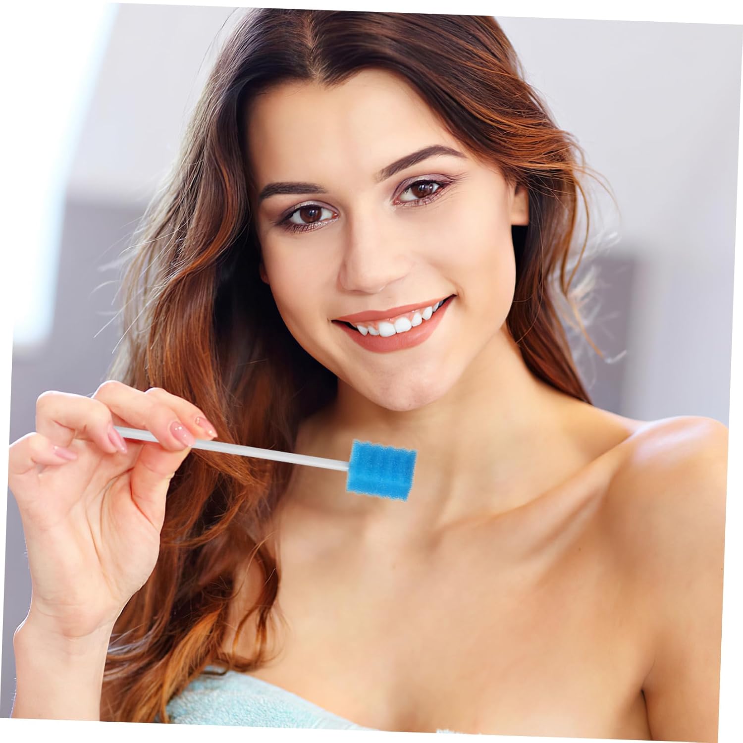 100pcs Elderly-friendly Mouth Swabs Soft Sponge Sticks for Oral Care Dental Swabs Sponge Mouth