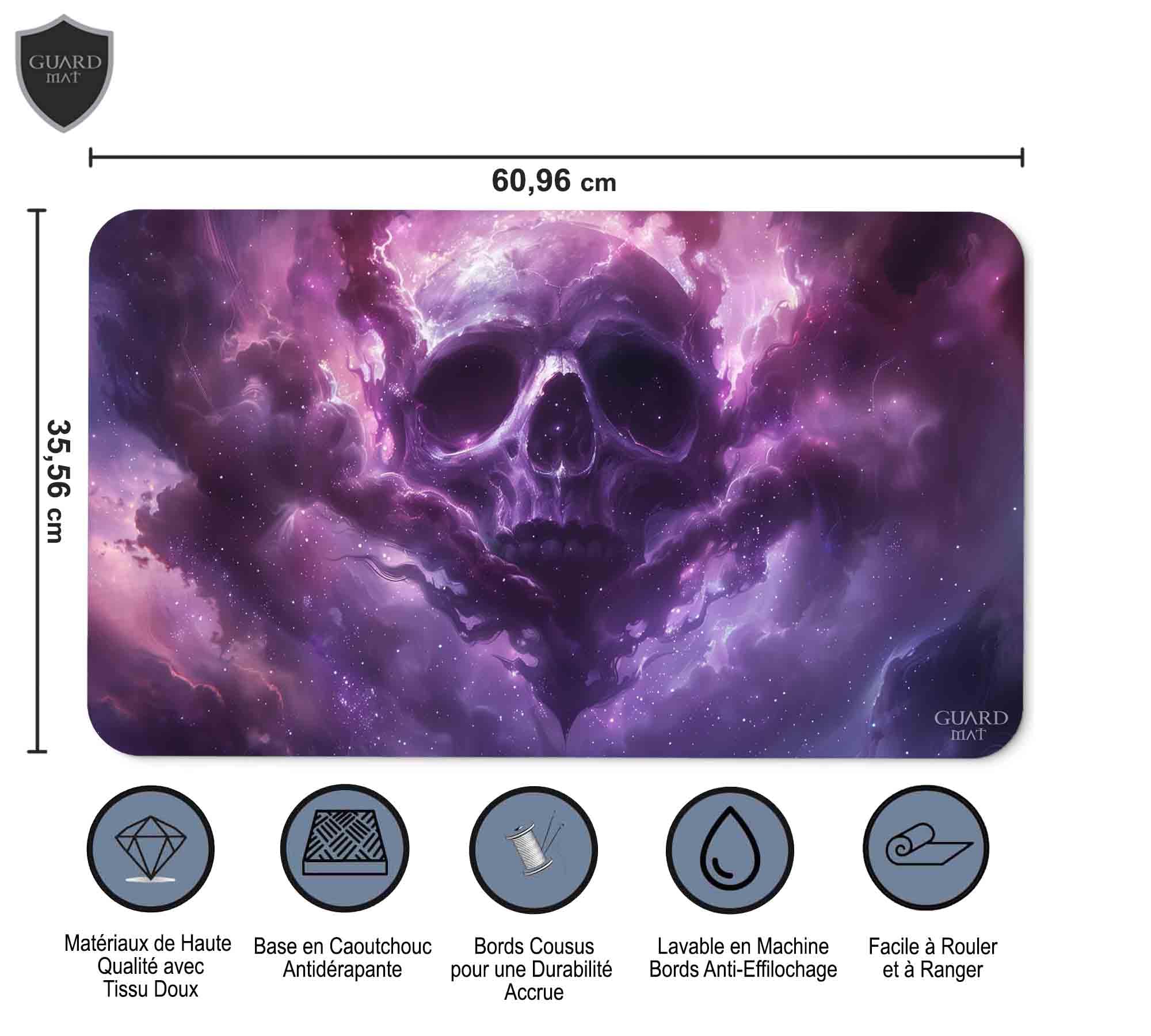 Void Swamp (Bords Cousus) - Tapis de Cartes Magic - Tapi de Jeu - Playmat pour Jouer à MTG, Le Seigneur des Anneaux, TCG - Tapis de Jeu de Société