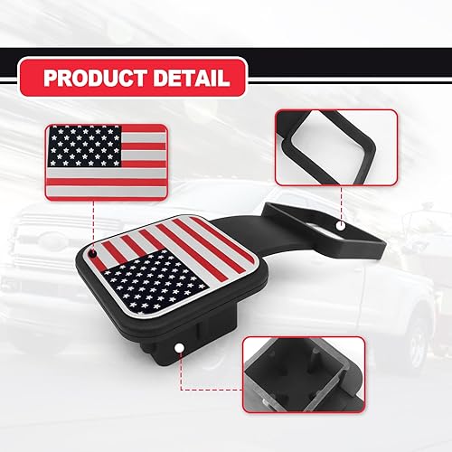 Miniatura 10 de Cubierta de enganche de remolque, gancho de remolque, enchufe a prueba de polvo, cubierta de protección de boca cuadrada, cubiertas de enganche de