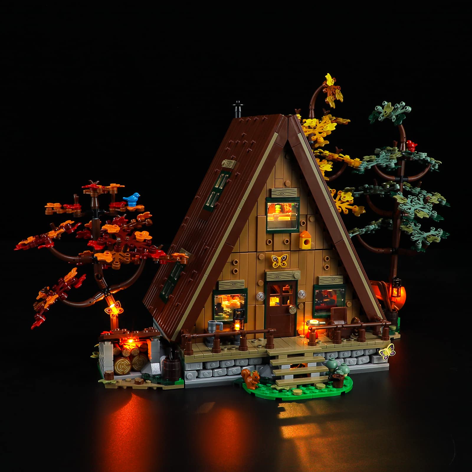 YEABRICKS LED Light for Lego-21338 Ideas A-Frame Cabin Building Blocks Model (Lego Set NOT Included)