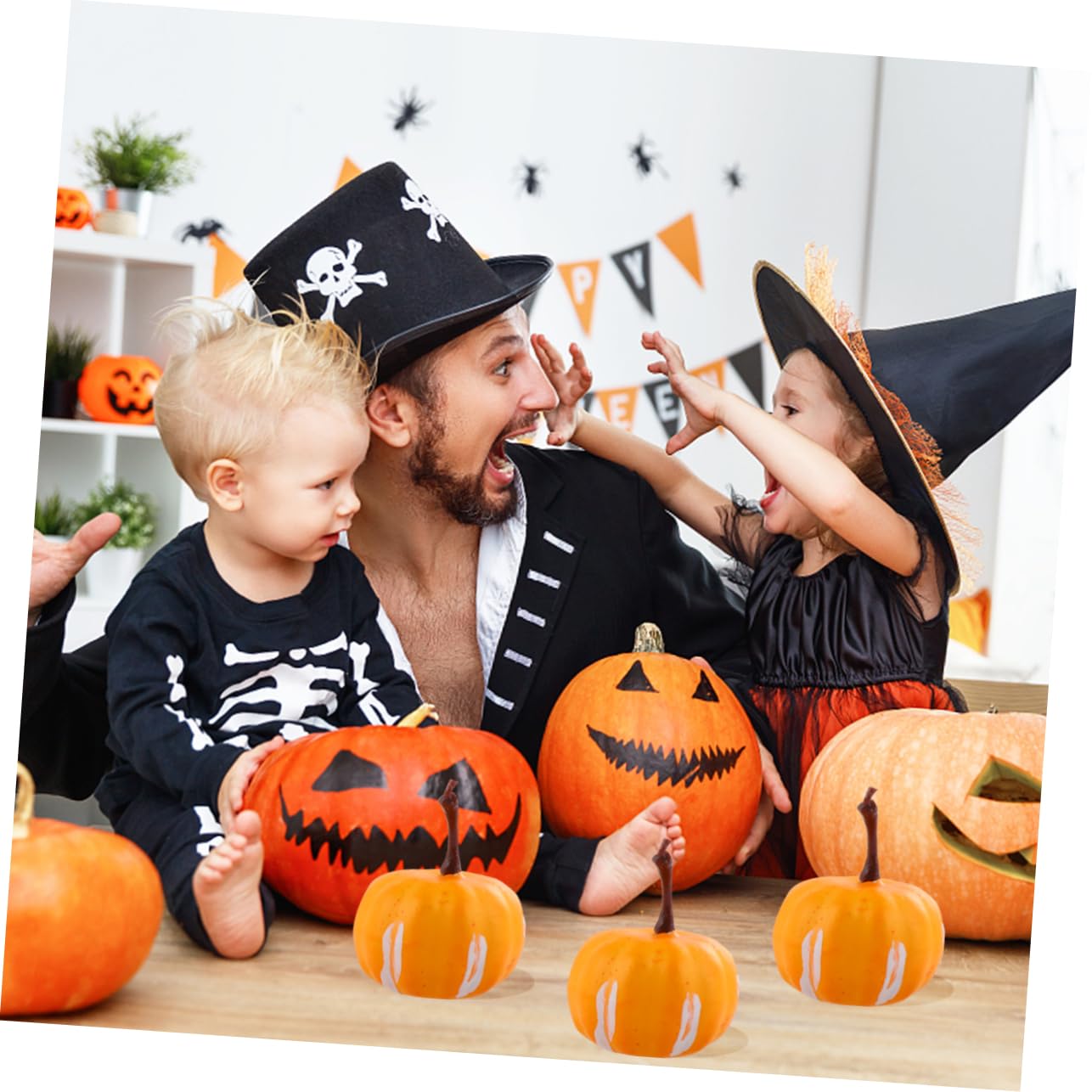 PRETYZOOM 60pezzi Mini Zucche Artificiali Per Decorazioni Halloween Simulazione Zucche Per e Vividità e Creatività Per Festive