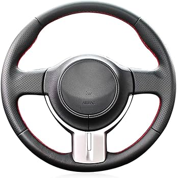 Perforated Microfiber Leather Steering Wheel Cover Trim For Peugeot 207