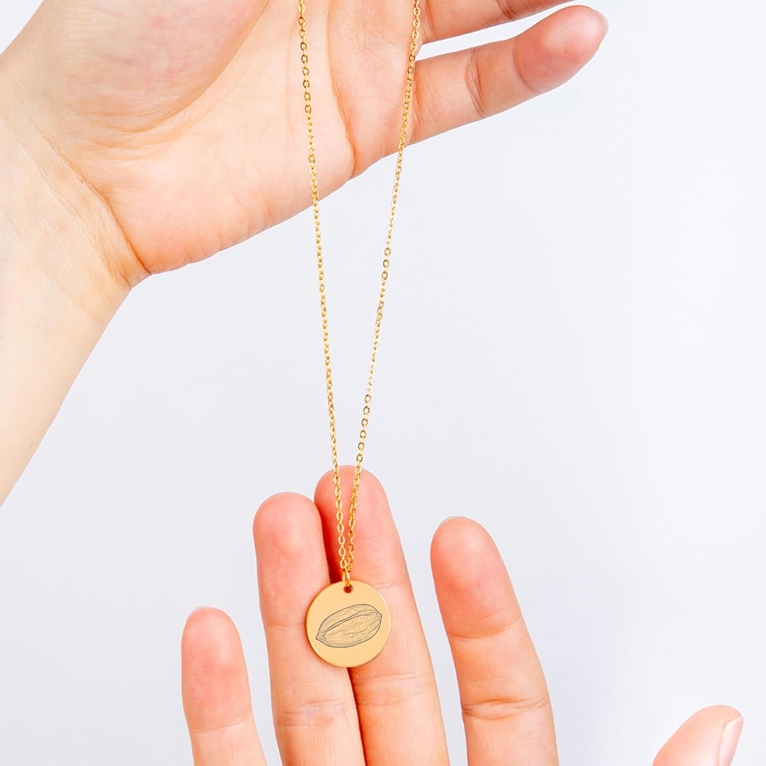 Pecan Engraved Necklace - Southern Nut Charm