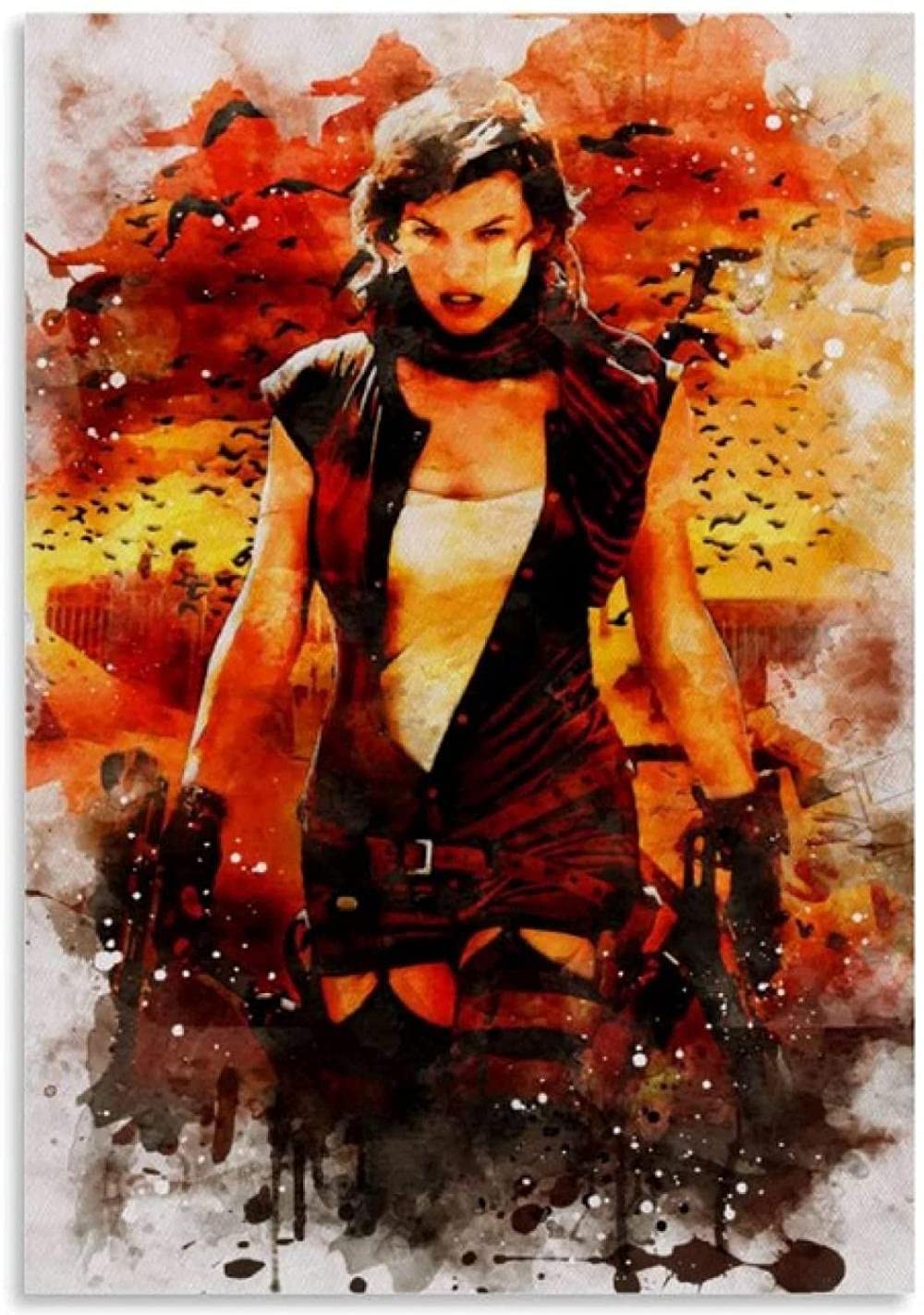 ERUZO 5D Diamond Painting Cross Stitch Resident Evil Movie Art Home Wall Decoration 50x60cm