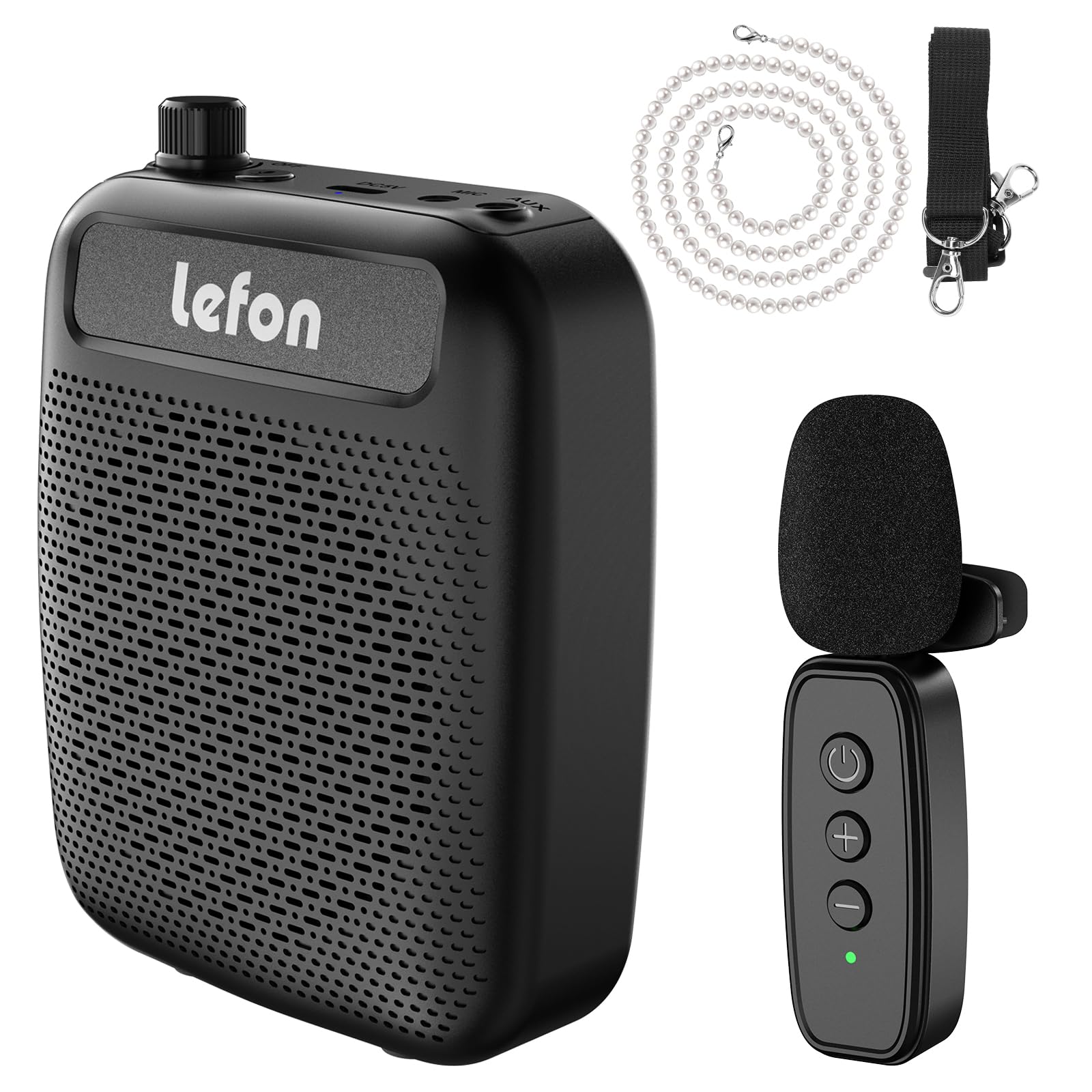 TRELC Wireless Voice Amplifier with Lavalier Microphone, Portable Rechargeable Clip On Me…
