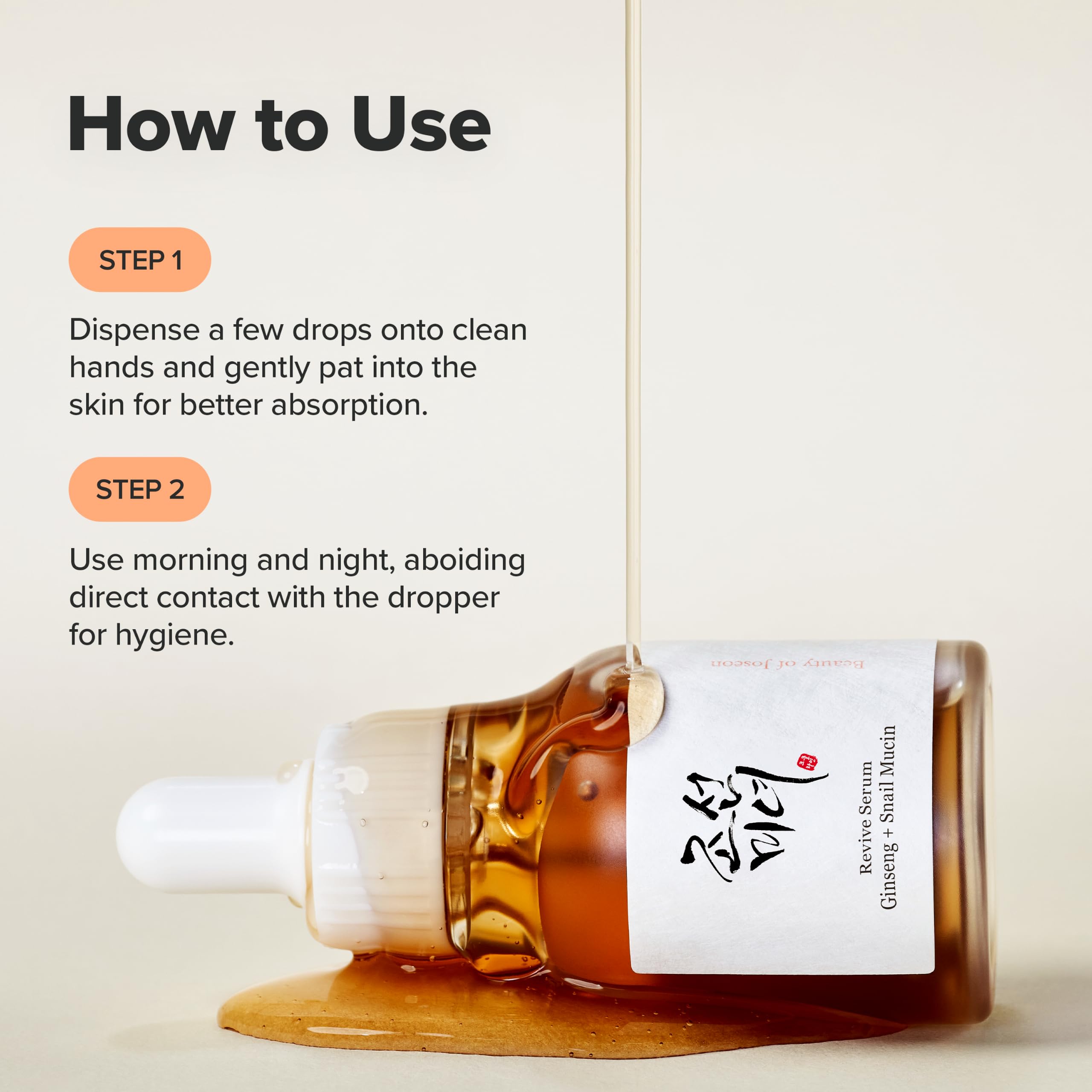 Beauty of Joseon Revive Snail Mucin Ginseng Serum Hydrating Peptide Facial Moisturizer Dark Spot Acne Scar Remover for Sensitive Face. Korean Skin Care for Men and Women (2 Fl.Oz.)
