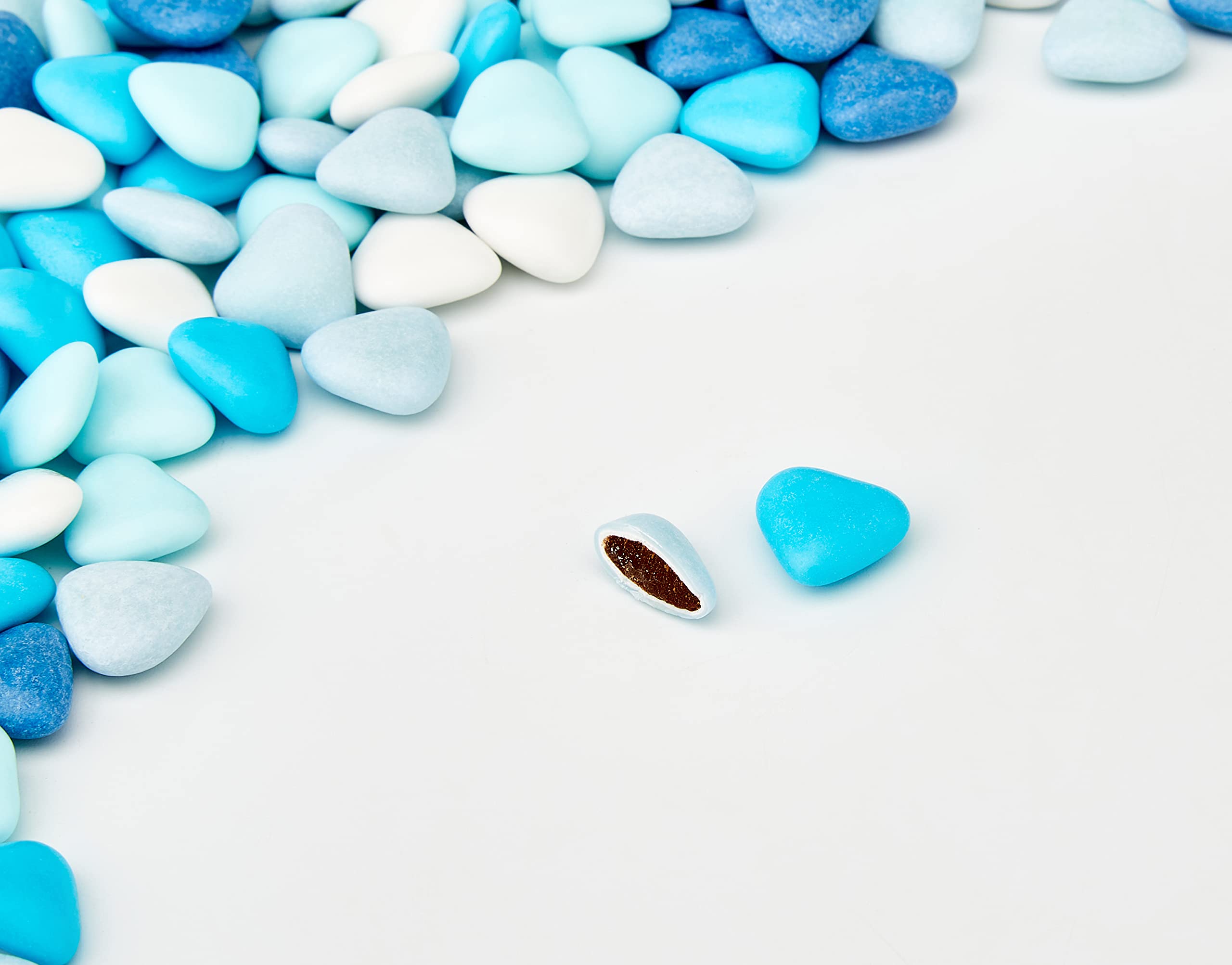 Buratti Confetti Con Chocolates forma de corazon fantasia azules Azules 1000 g