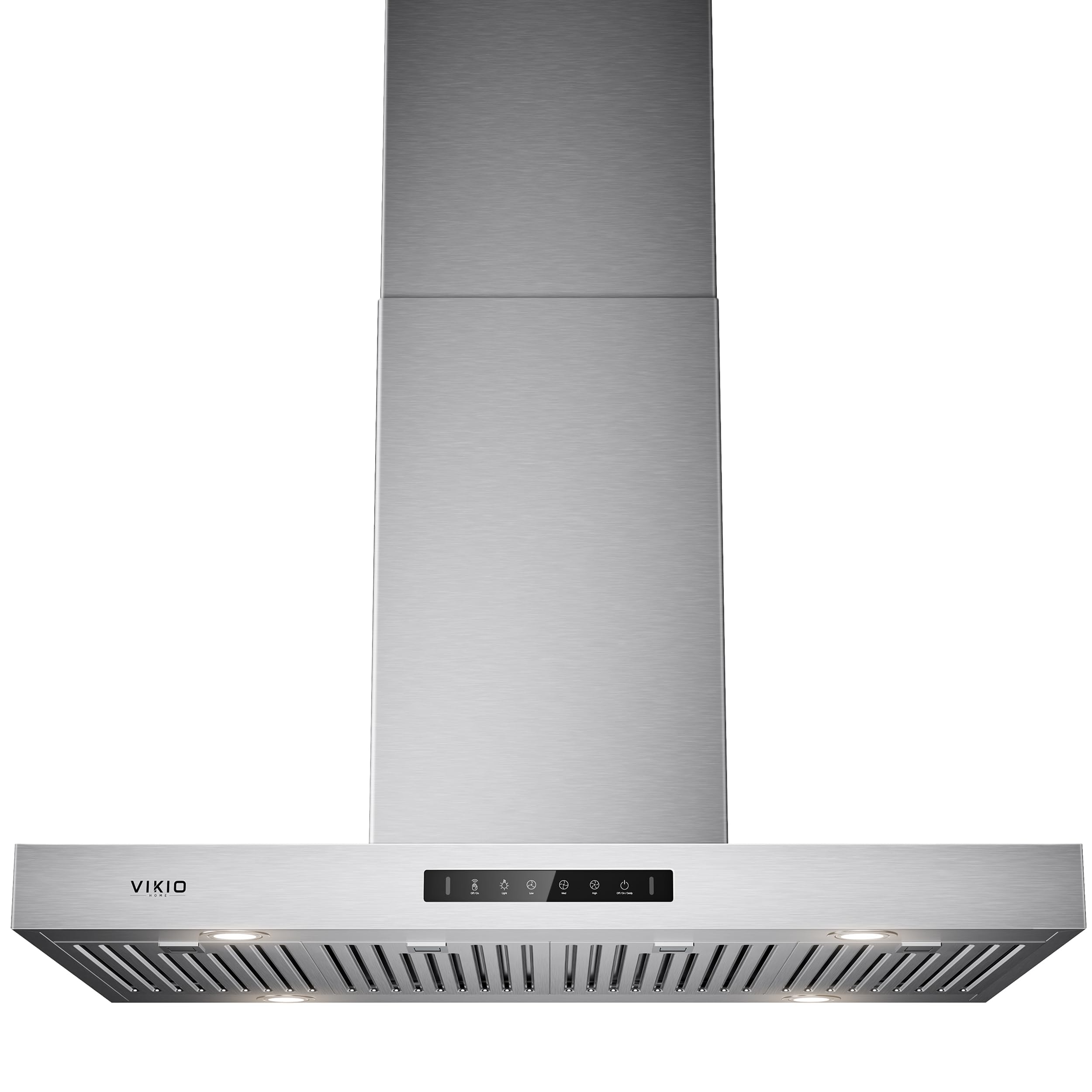VIKIO HOME Island Mount Range Hood 1200 CFM, 42 Inch Stainless Steel Ducted Island Range Hood