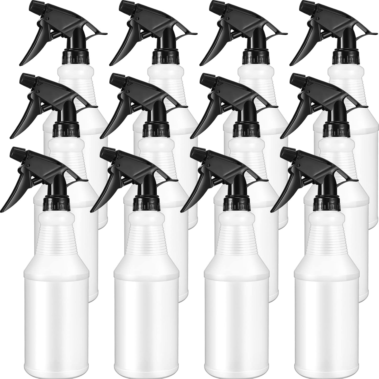 Yaomiao 12 Pcs Empty Spray Bottles Bulk 16 oz Refillable