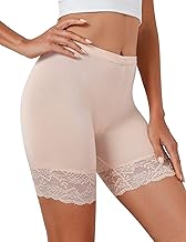 Tuopuda Damen Unterhose Unter Rock Kurz Hose Spitze Slips Anti-Chafing Shorts 1/3er Pack Boxershorts Miederhose Unterkleid Taillenslip Weichem Panties Leggings mit Anti-Rutsch Spitzenbesatz