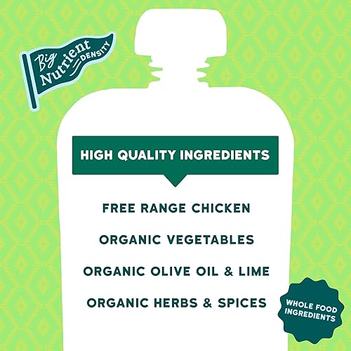 Vista 22 de Serenity Kids Bolsas de comida para bebés a partir de 6 meses, puré hecho con carnes de origen ético y verduras orgánicas, bolsa de 3.5 onzas sin