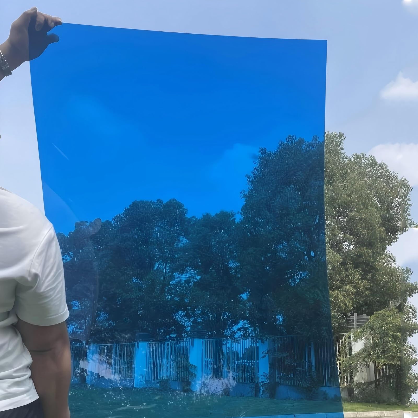 Feuille de toiture en polycarbonate transparent 1x2m pour auvent extérieur