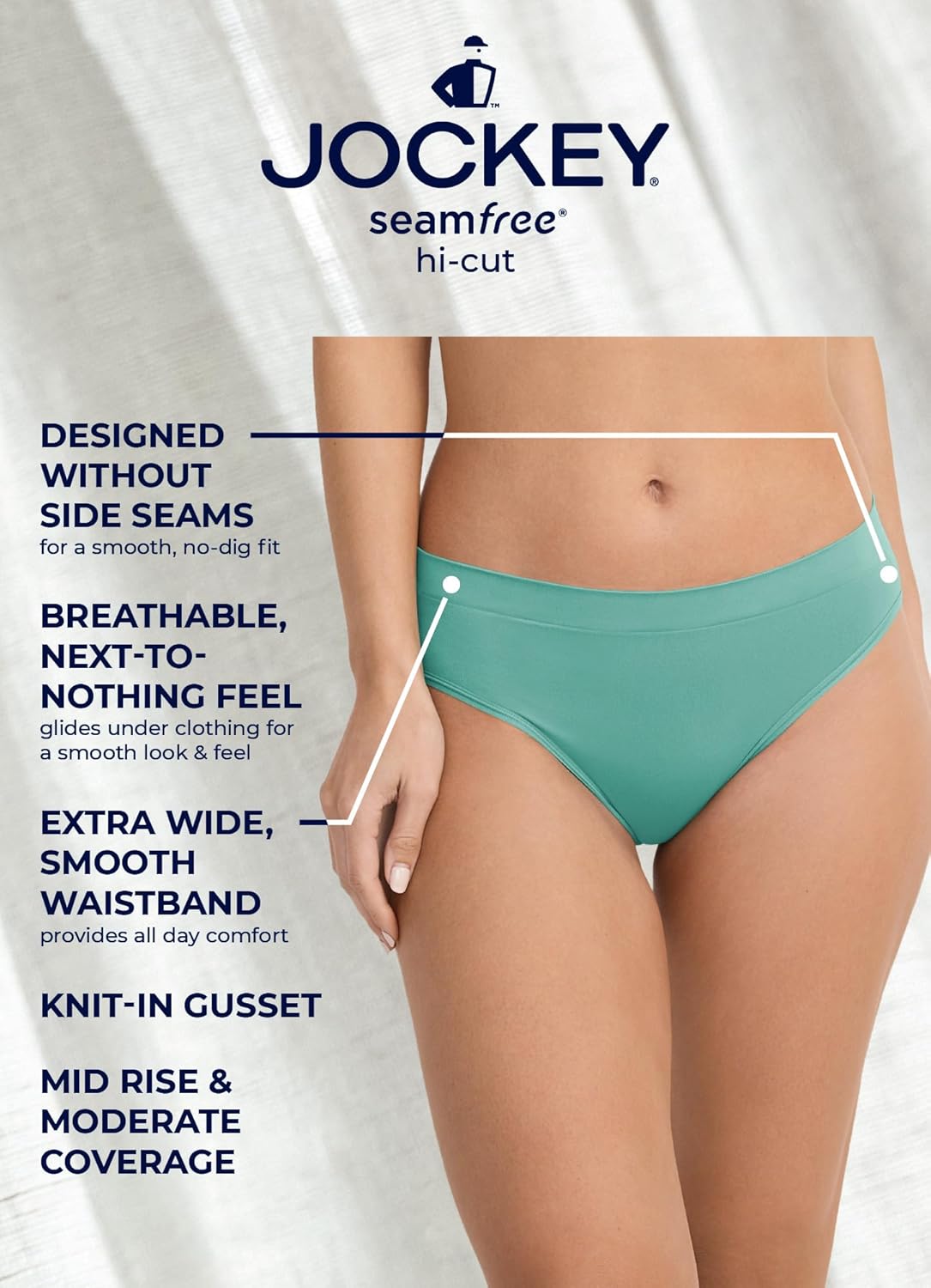 Jockey Women's Underwear Seamfree Hi-Cut - Image 3