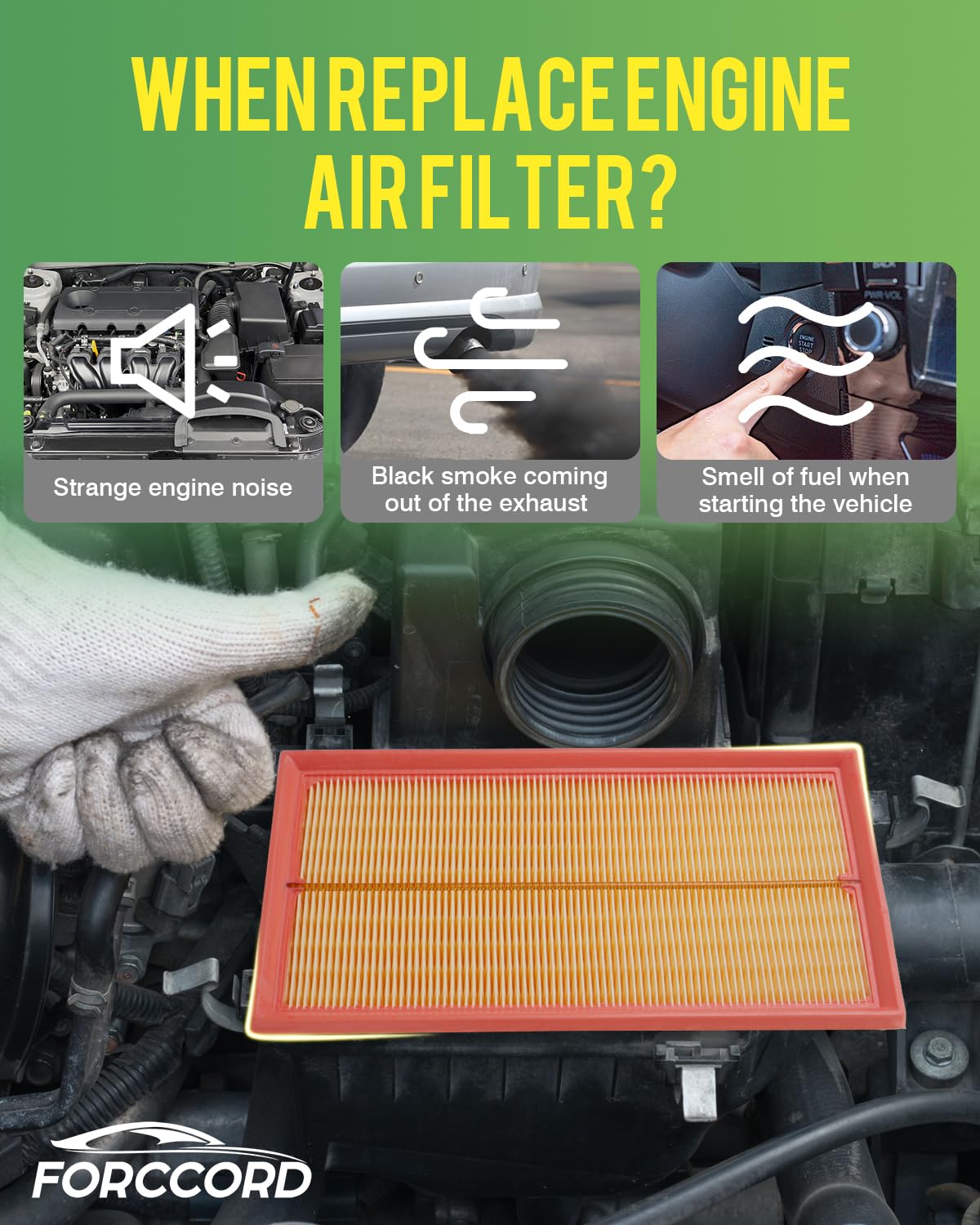 2-Pack Engine Air Filter Fits for 2024-19 Volkswagen Jetta 2024-22 Taos 2021-19 Golf 2019 Golf SportWagen Air Filter — view 6