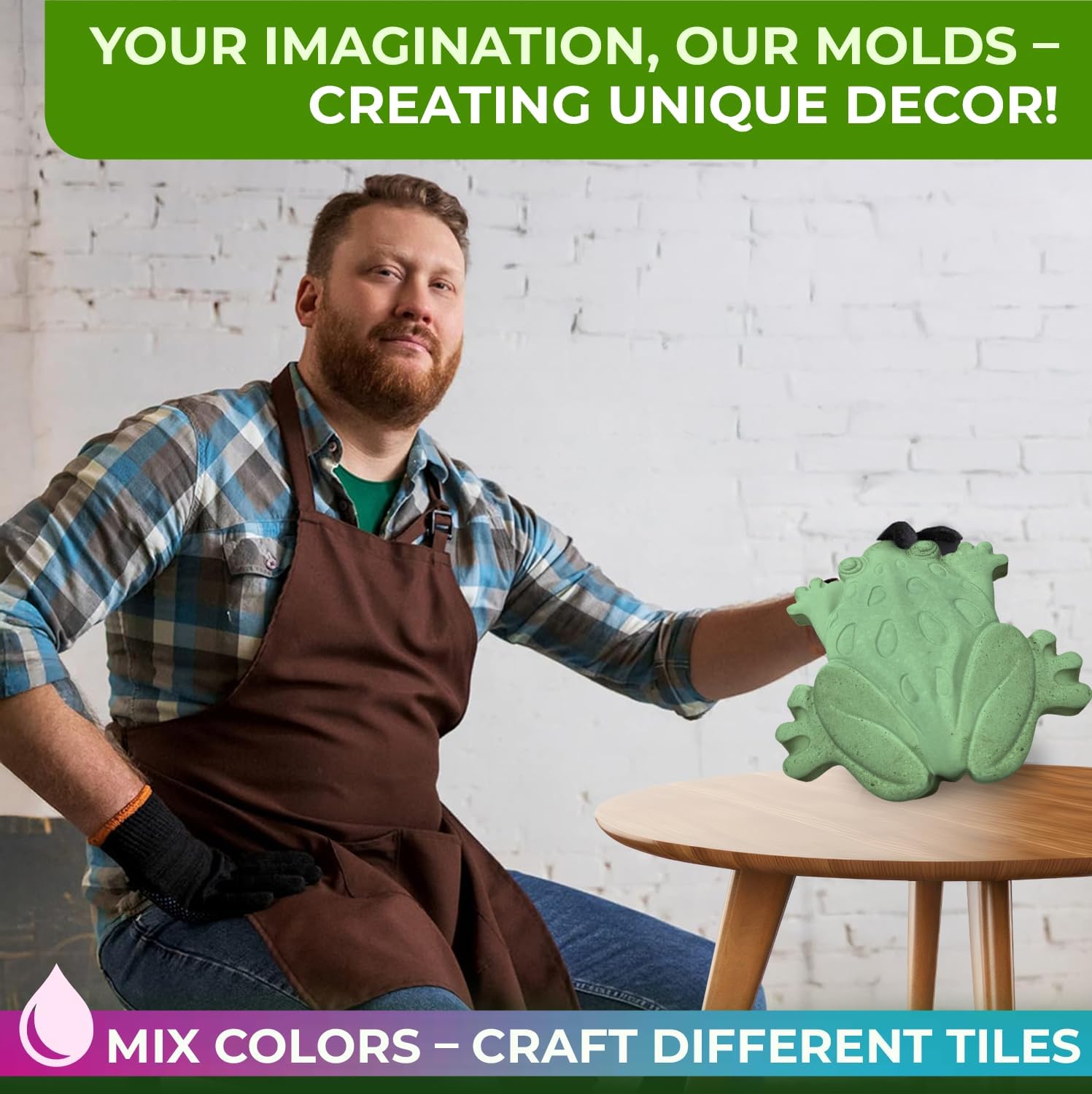 Concrete Stepping Stone Forms Cement Plastic ABS - Frog Shape Cement DIY Concrete Molds Animals for Garden Walkway Stone Mold